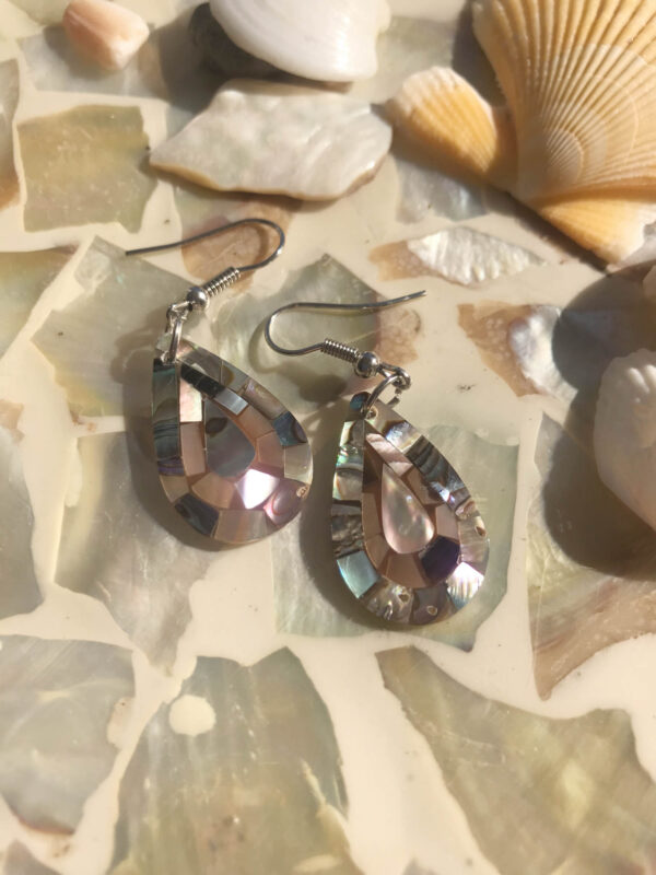 Abalone Shell Teardrop Earrings