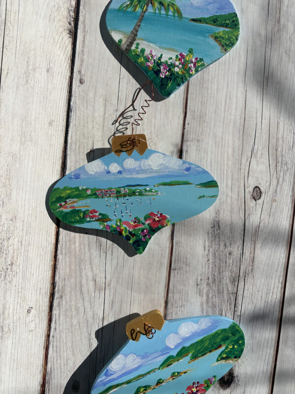 Cruz Bay St. John Handpainted Christmas Ornament