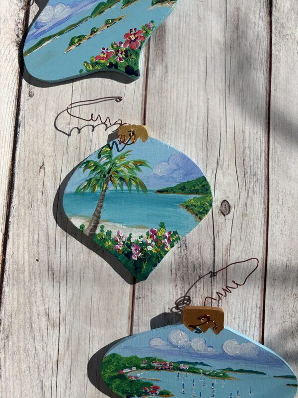 Handpainted St. John Christmas Ornament Beach