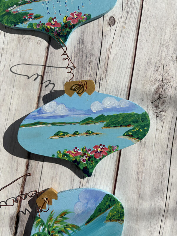 Trunk Bay St. John Handpainted Christmas Ornament