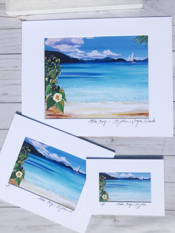 Maho Bay Horizontal Matted Wall Art Print