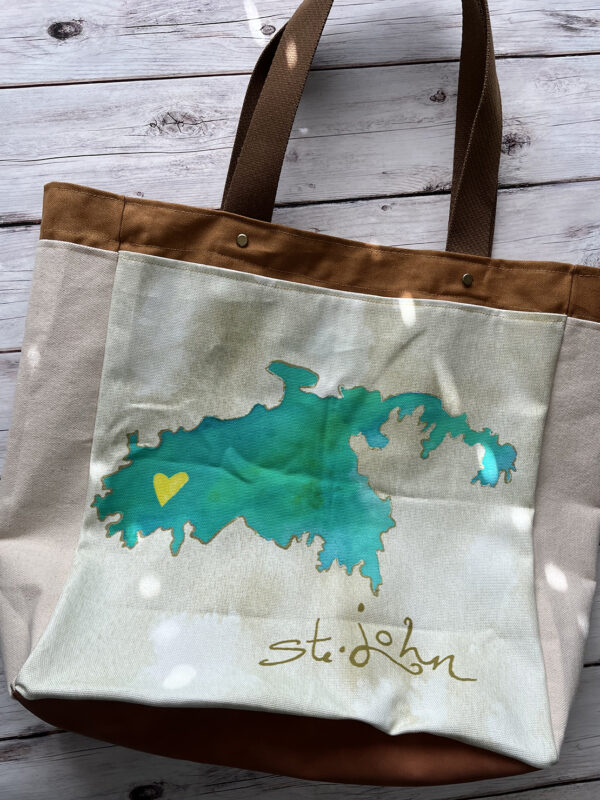 St. John Map Canvas Tote Bag Heavy Duty