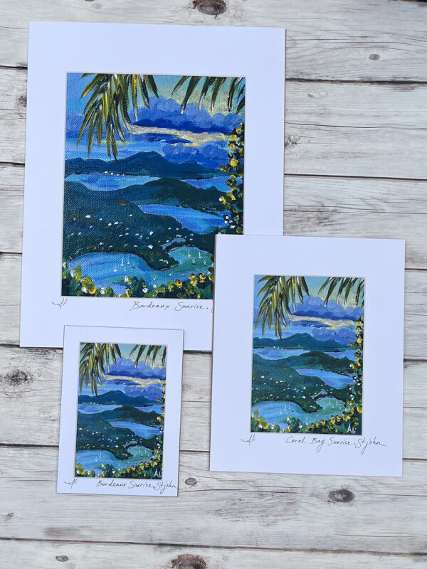 Bordeaux Sunrise St. John Art Print