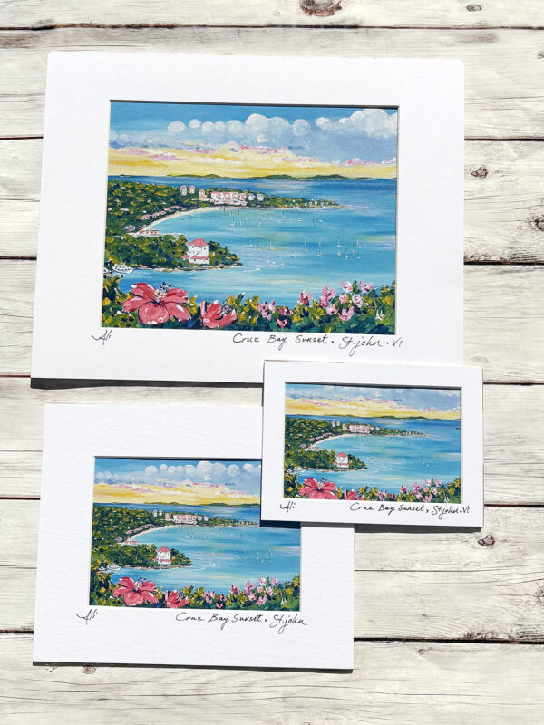Cruz Bay Sunset St. John Art Print
