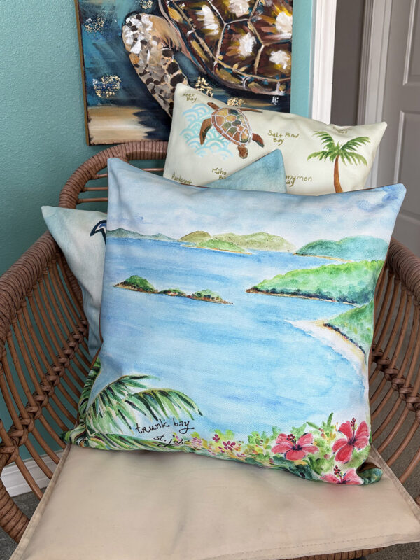Trunk Bay St. John Throw Pillow Cover