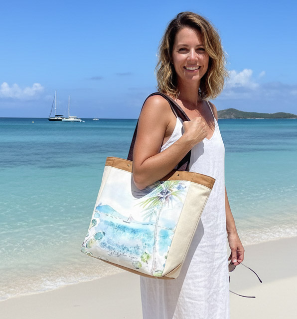 Canvas Tote Bag St. John USVI Heavy Duty