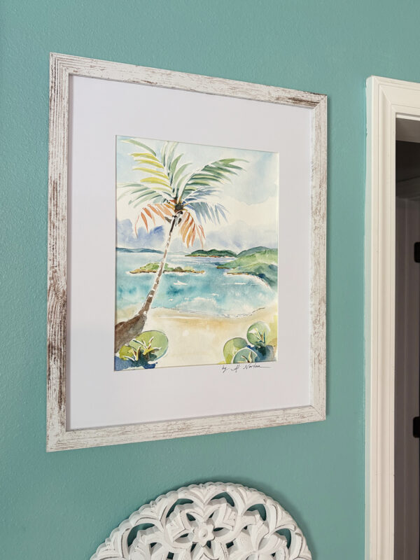 Ali Norton Original Trunk Bay Large Watercolor
