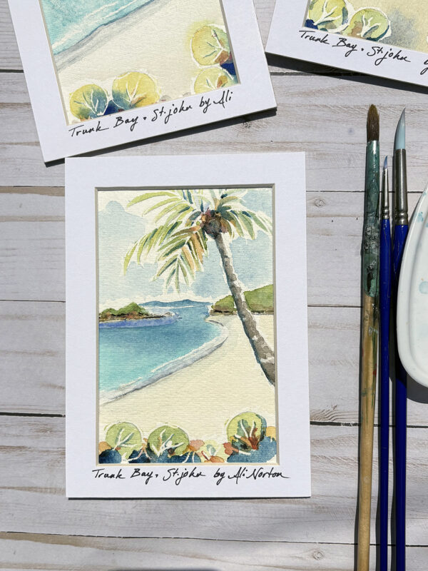 Ali Norton Original Trunk Bay Watercolor Mini Series 1A