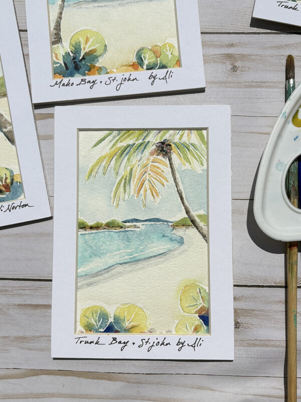 Ali Norton Original Trunk Bay Watercolor Mini Series 1B