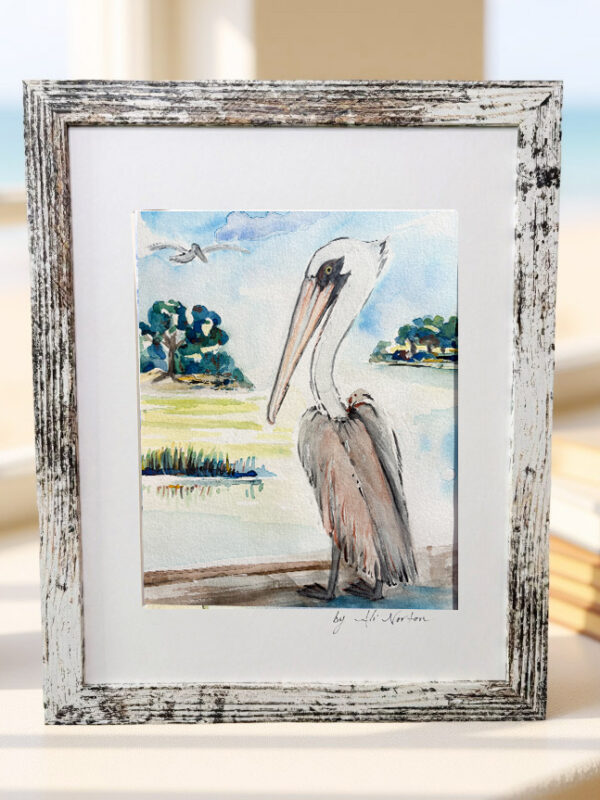 Ali Norton Original Pelican on Pier