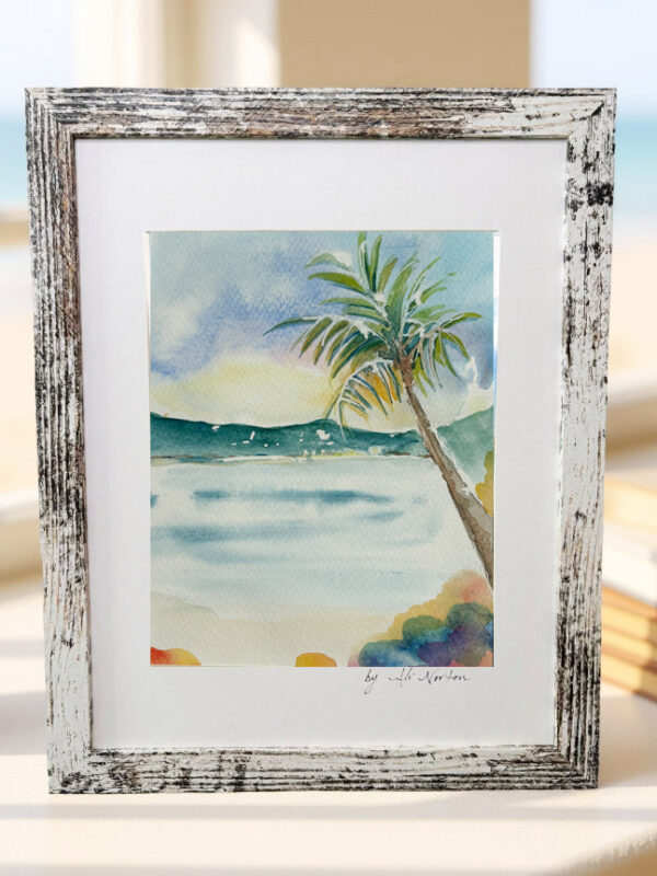Ali Norton Original St. John Watercolor Sunset